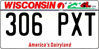 WI license plate 306PXT