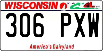 WI license plate 306PXW