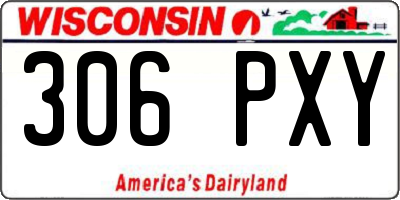 WI license plate 306PXY