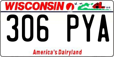 WI license plate 306PYA