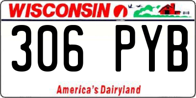 WI license plate 306PYB