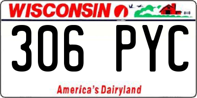 WI license plate 306PYC
