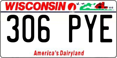 WI license plate 306PYE