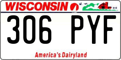 WI license plate 306PYF