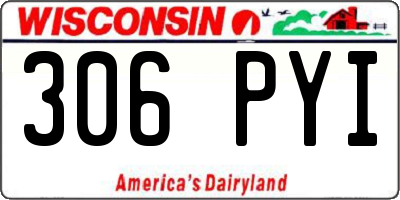 WI license plate 306PYI