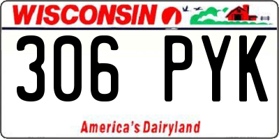 WI license plate 306PYK