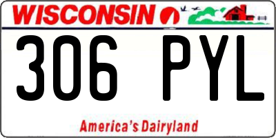 WI license plate 306PYL