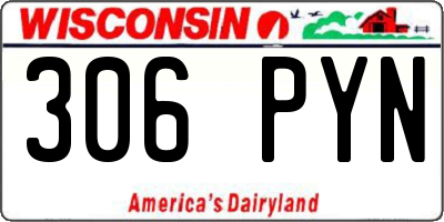 WI license plate 306PYN