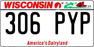 WI license plate 306PYP