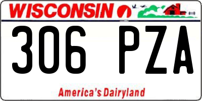 WI license plate 306PZA