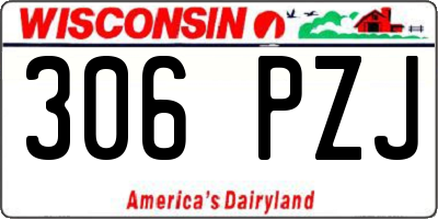 WI license plate 306PZJ