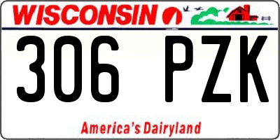 WI license plate 306PZK