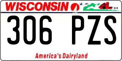 WI license plate 306PZS