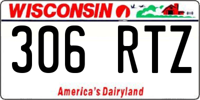 WI license plate 306RTZ