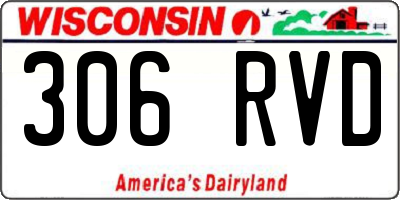 WI license plate 306RVD
