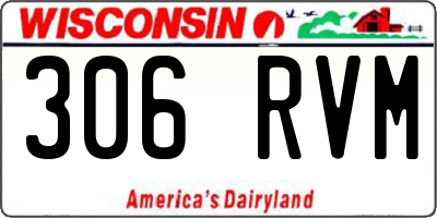 WI license plate 306RVM