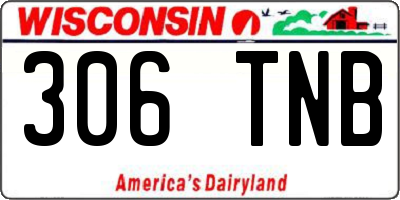 WI license plate 306TNB