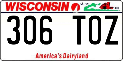 WI license plate 306TOZ