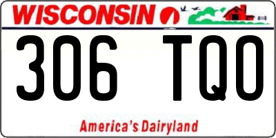 WI license plate 306TQO