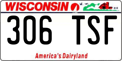 WI license plate 306TSF