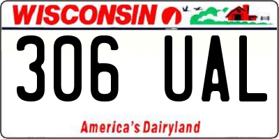 WI license plate 306UAL