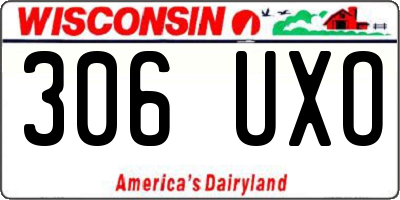 WI license plate 306UXO
