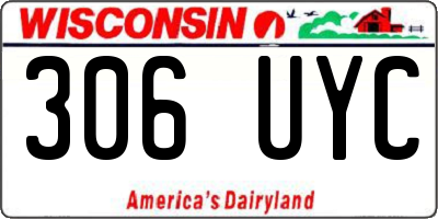 WI license plate 306UYC