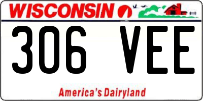 WI license plate 306VEE