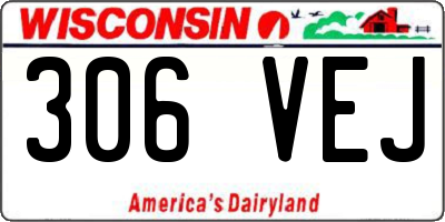 WI license plate 306VEJ