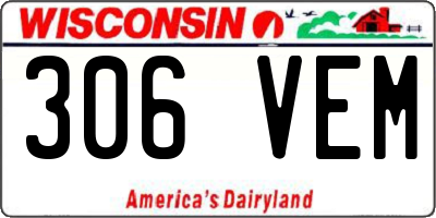 WI license plate 306VEM