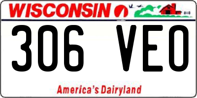 WI license plate 306VEO