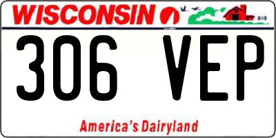 WI license plate 306VEP