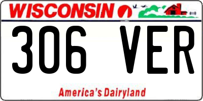 WI license plate 306VER