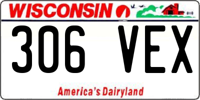 WI license plate 306VEX