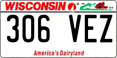 WI license plate 306VEZ