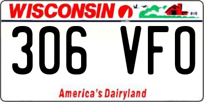 WI license plate 306VFO