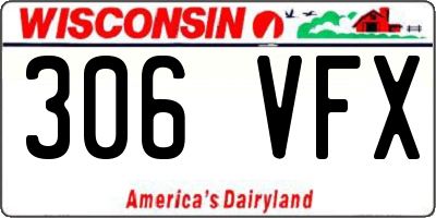 WI license plate 306VFX