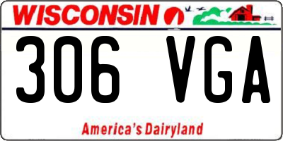 WI license plate 306VGA