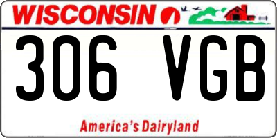 WI license plate 306VGB
