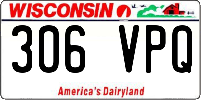 WI license plate 306VPQ