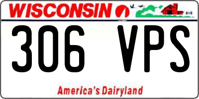 WI license plate 306VPS