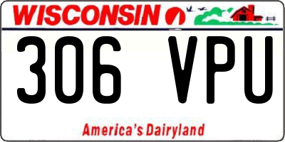 WI license plate 306VPU