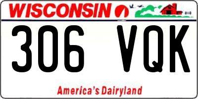 WI license plate 306VQK