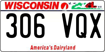 WI license plate 306VQX