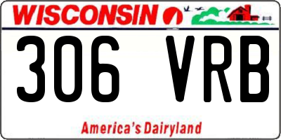 WI license plate 306VRB