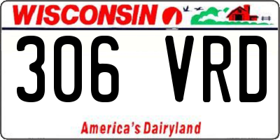 WI license plate 306VRD