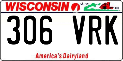 WI license plate 306VRK