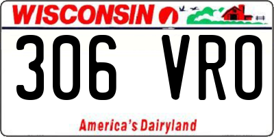 WI license plate 306VRO