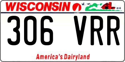 WI license plate 306VRR