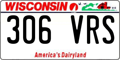WI license plate 306VRS